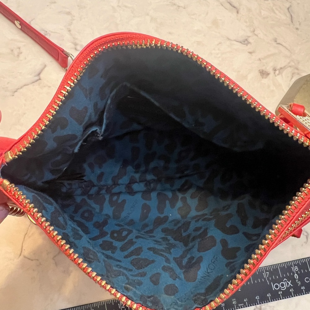 Rebecca Minkoff‎ Red Crossbody Bag with Chain Strap - Picture 7 of 7